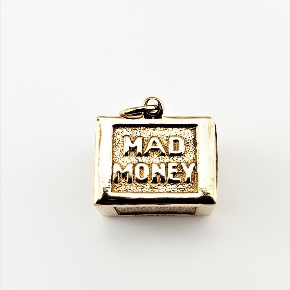 Vintage 14 Karat Yellow Gold Mad Money Charm #8043
